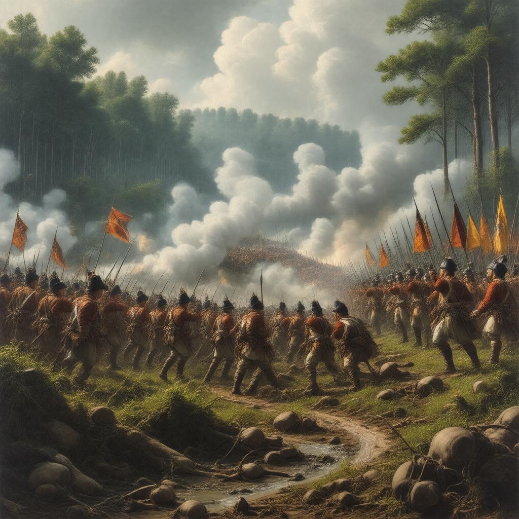 AI-created image of Battle of the Monongahela