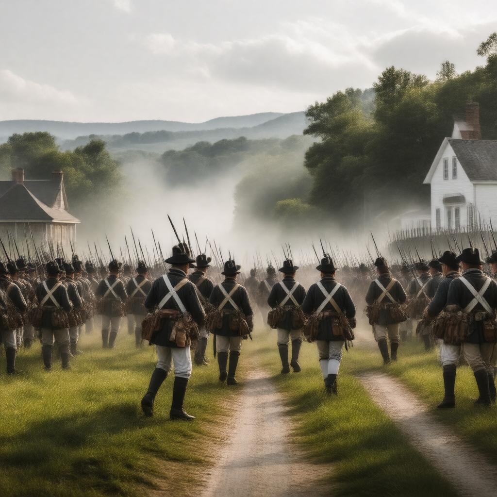 AI-created image of Battles of Lexington and Concord