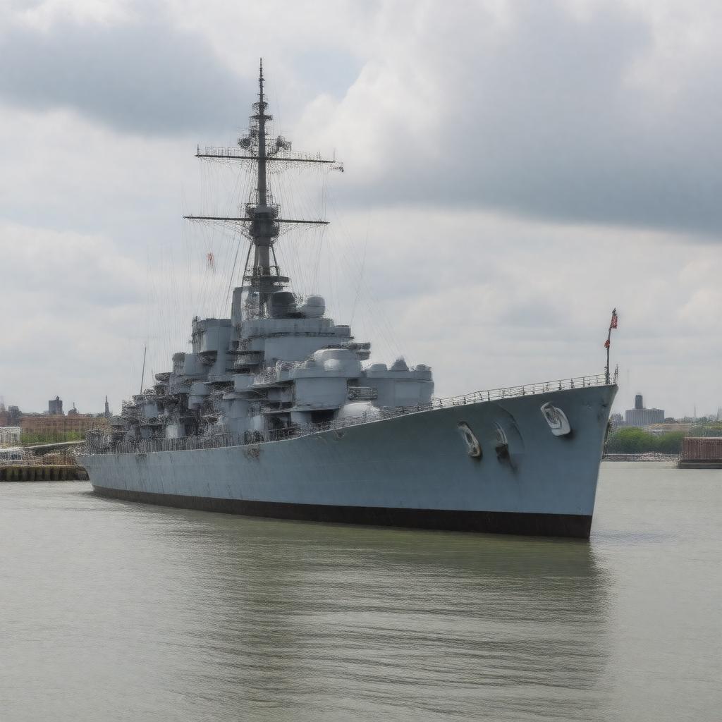 AI-created image of Battleship New Jersey Museum