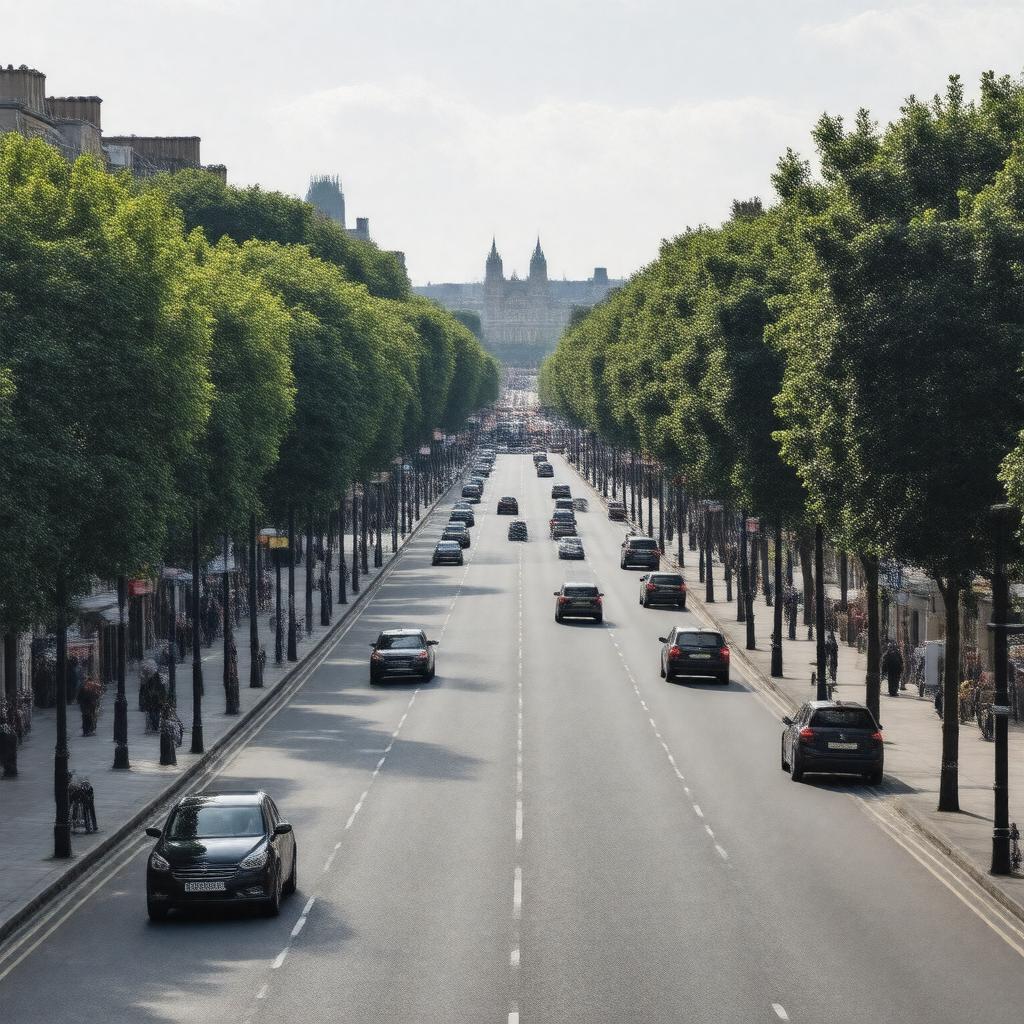 AI-created image of Bayswater Road, London