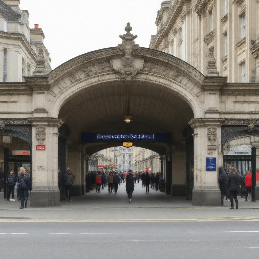 AI-created image of Bayswater tube station