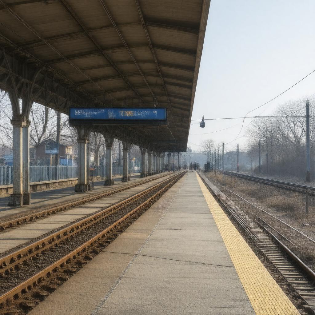 AI-created image of Beachmont MBTA station
