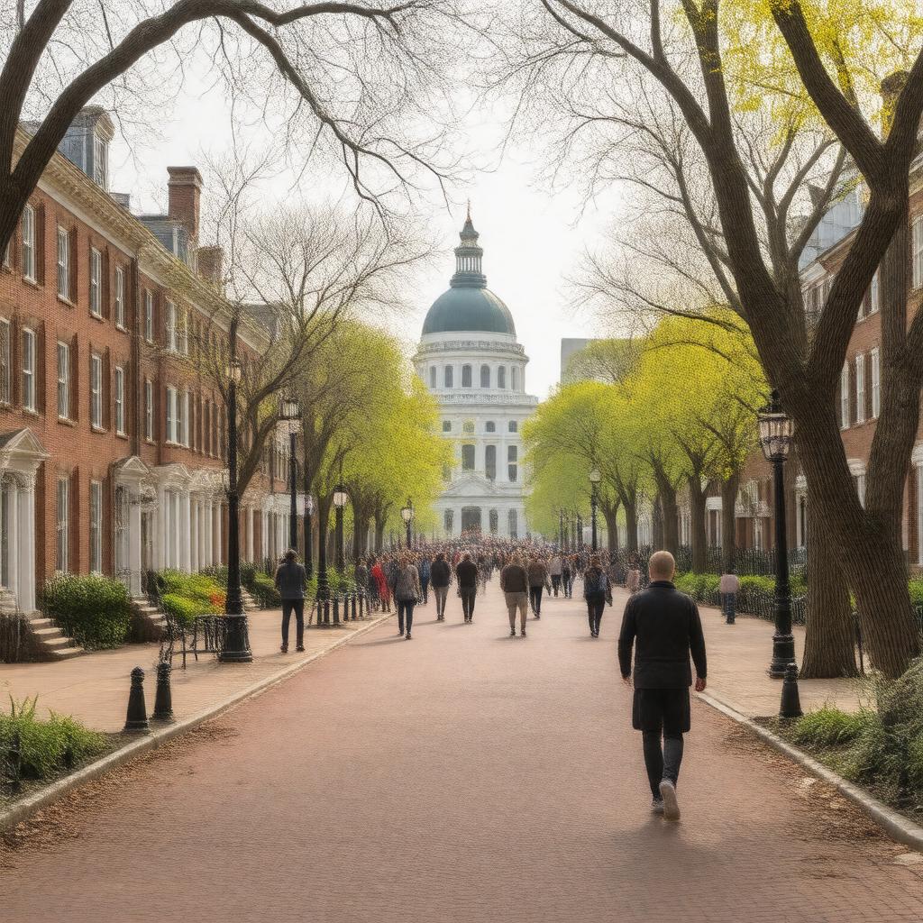 AI-created image of Beacon Hill Historic District