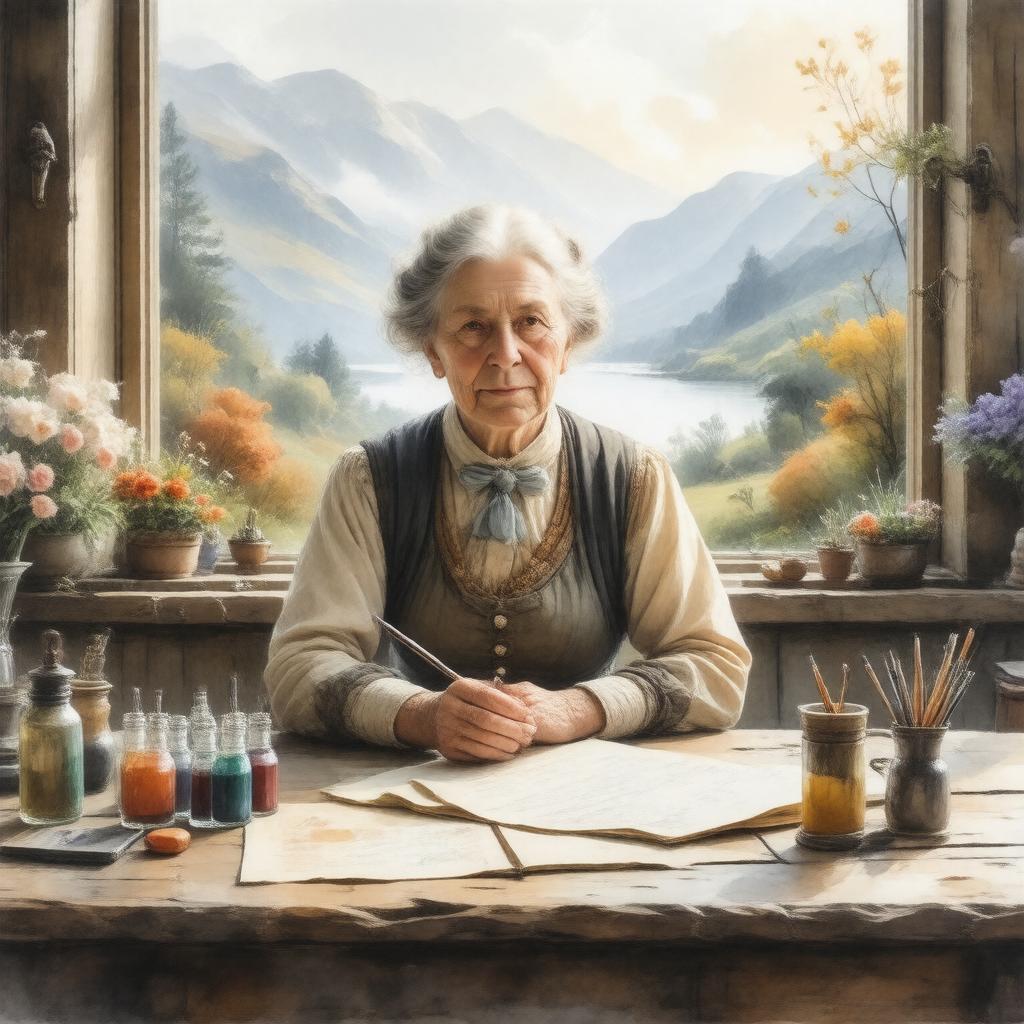 AI-created image of Beatrix Potter