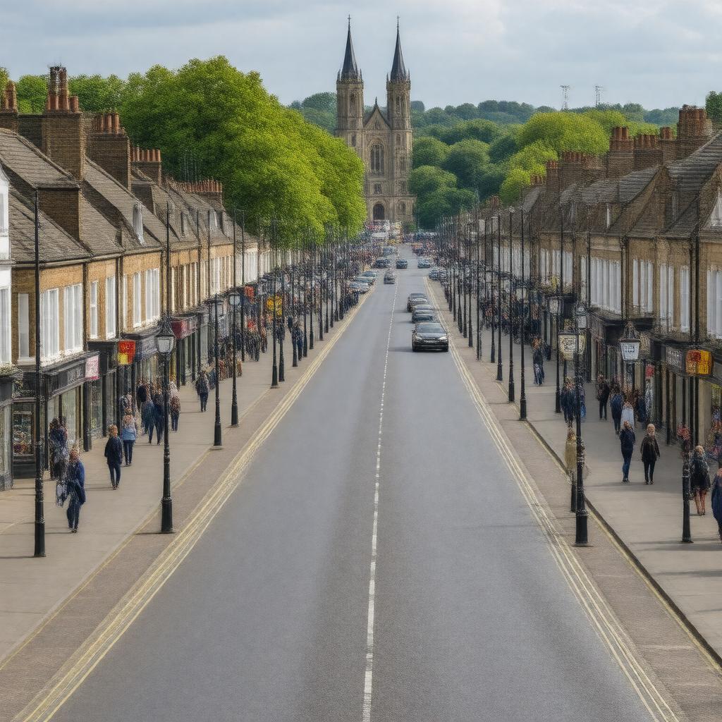 AI-created image of Beckenham High Street