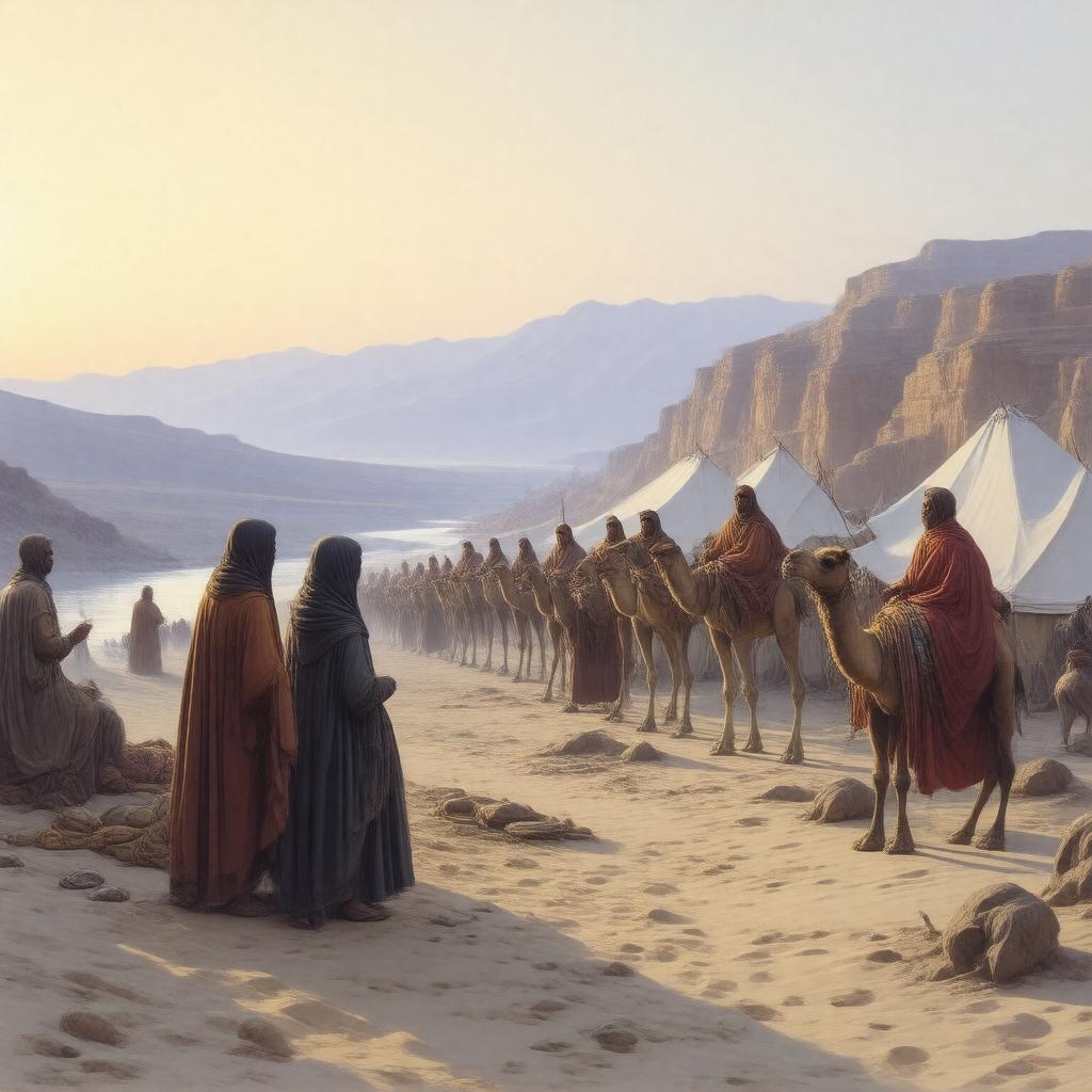 Click to view larger image AI-created image of Bedouin Tribes of the Euphrates