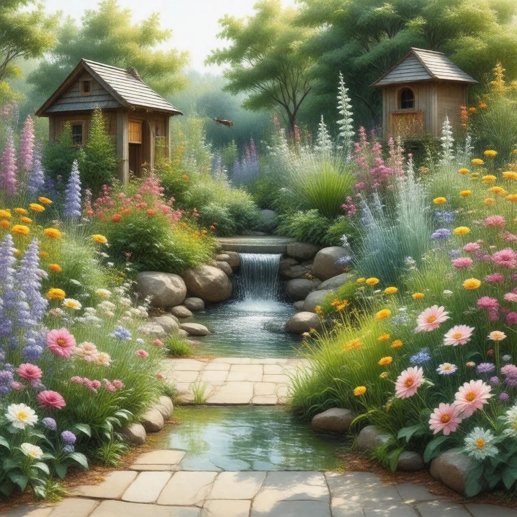 AI-created image of Bee Garden