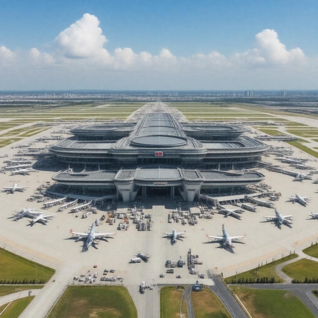 AI-created image of Beijing Capital International Airport