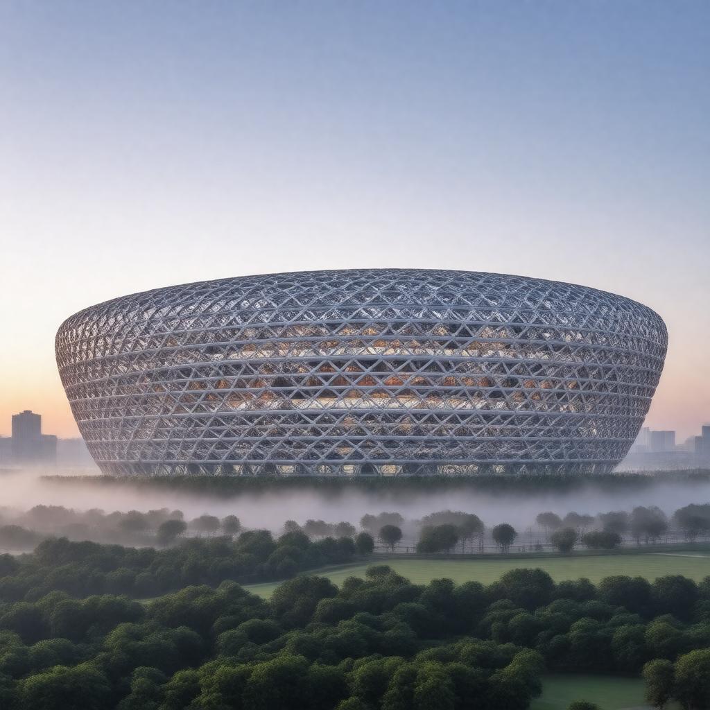 AI-created image of Beijing National Stadium