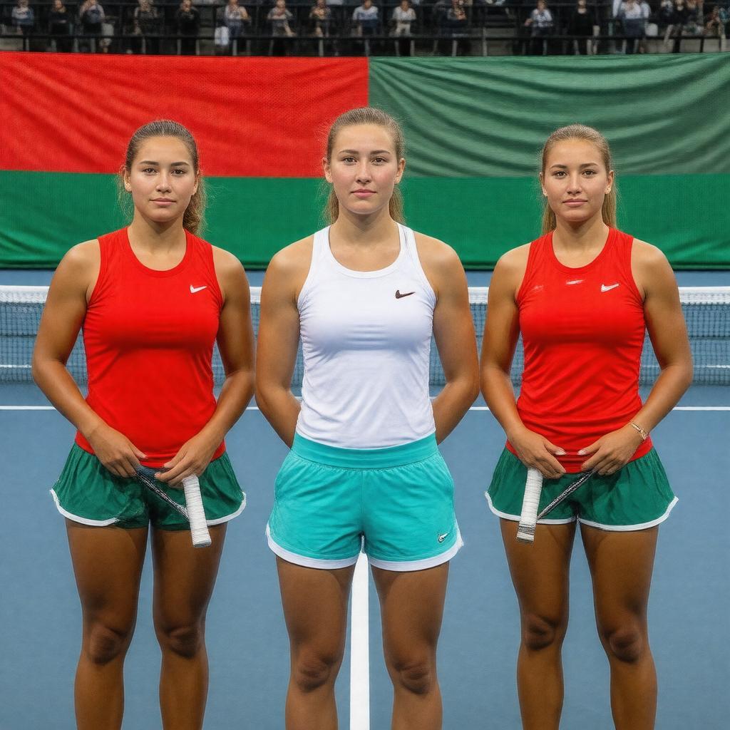AI-created image of Belarus tennis team