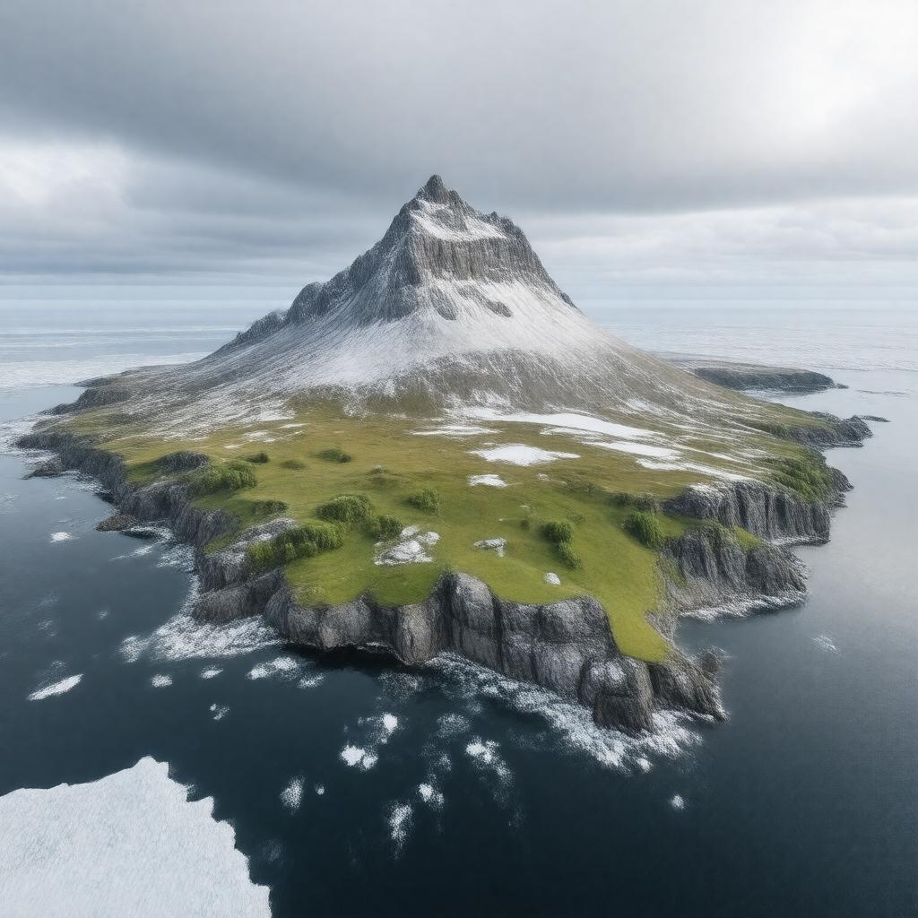 AI-created image of Belkovsky Island