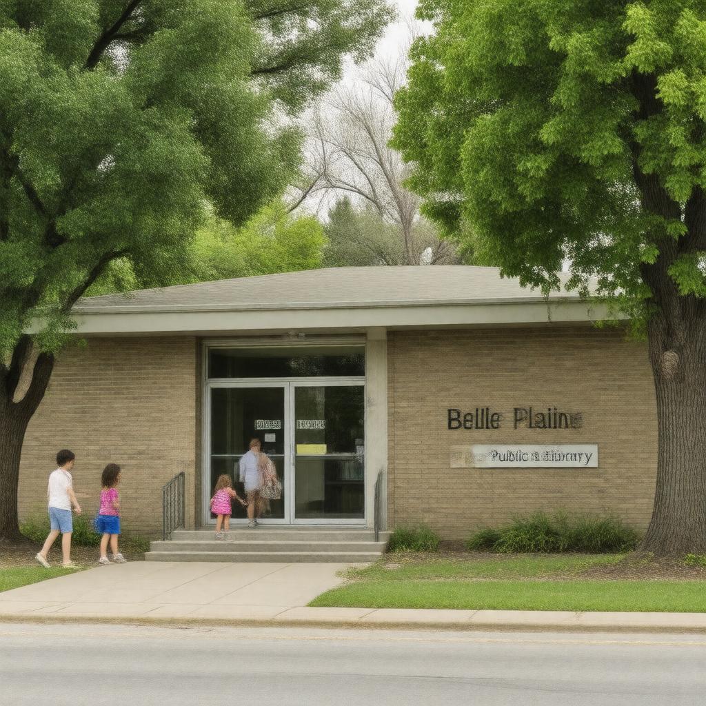 AI-created image of Belle Plaine Public Library