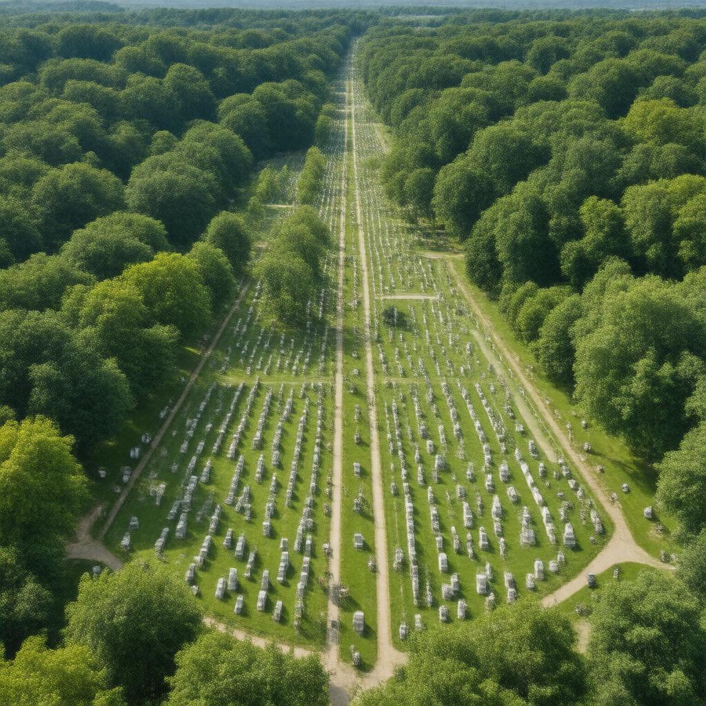 AI-created image of Bellefontaine Cemetery