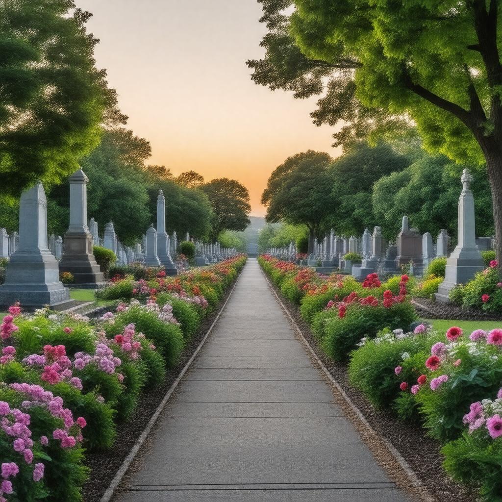 AI-created image of Bellefontaine Cemetery, St. Louis, Missouri