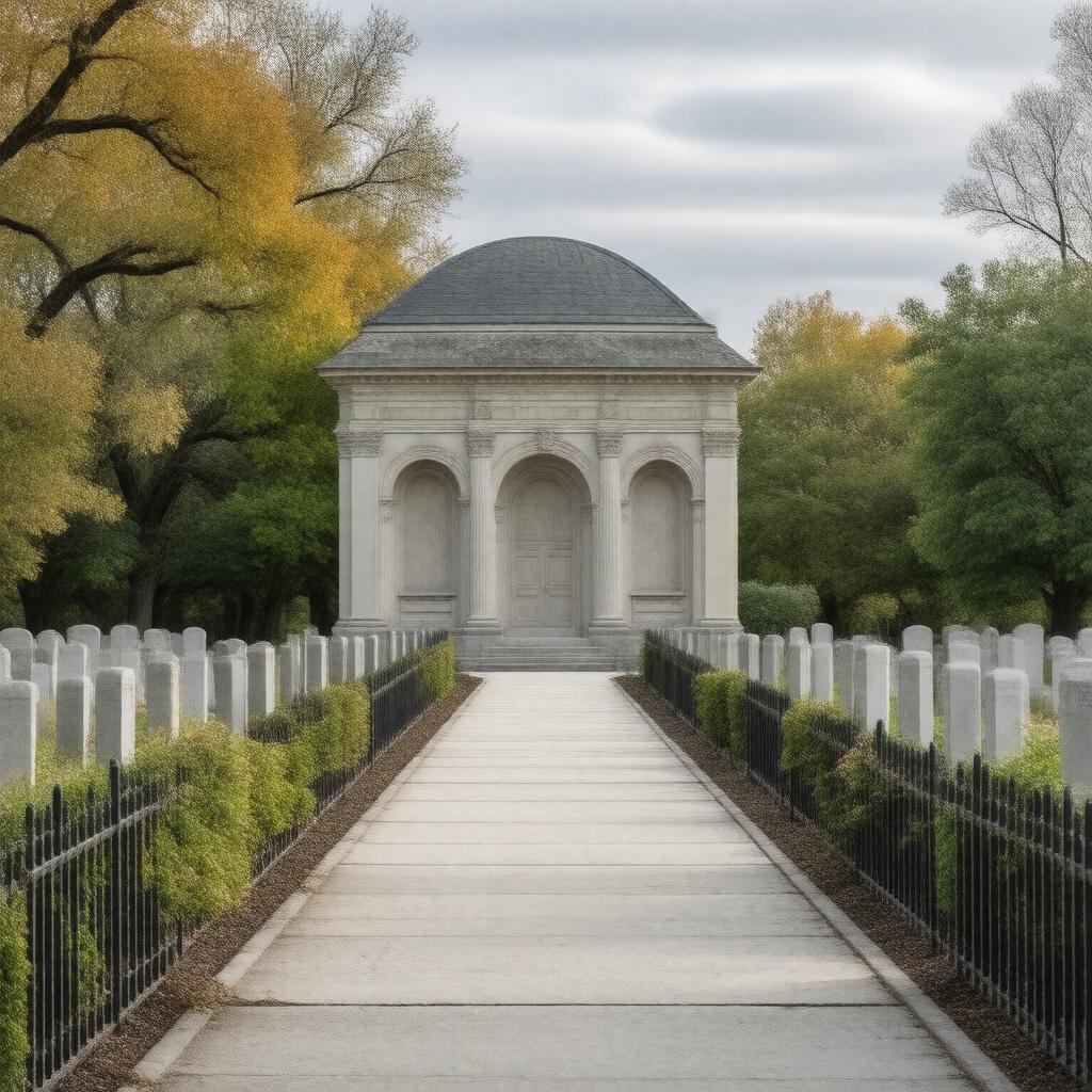 Click to view larger image AI-created image of Bellerive Heritage Gardens, St. Louis, Missouri, USA