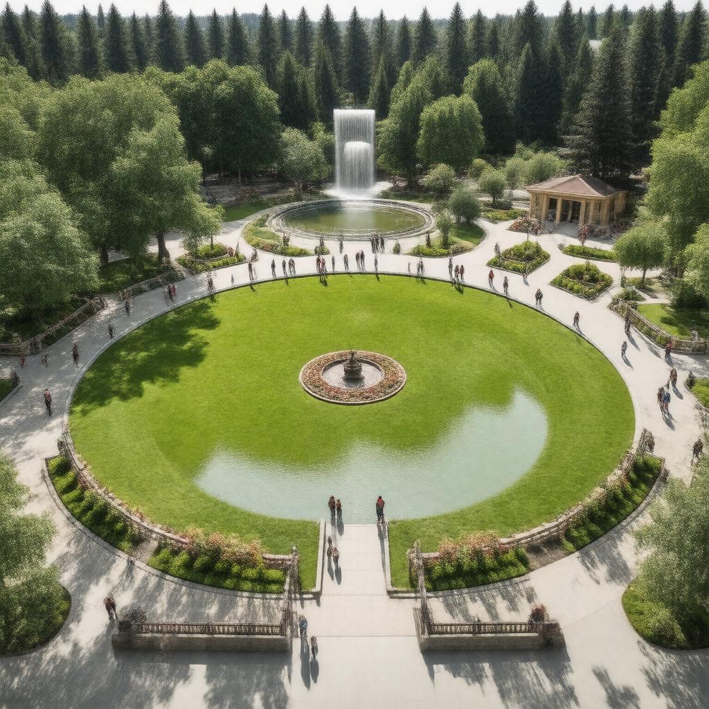 AI-created image of Bellevue Downtown Park