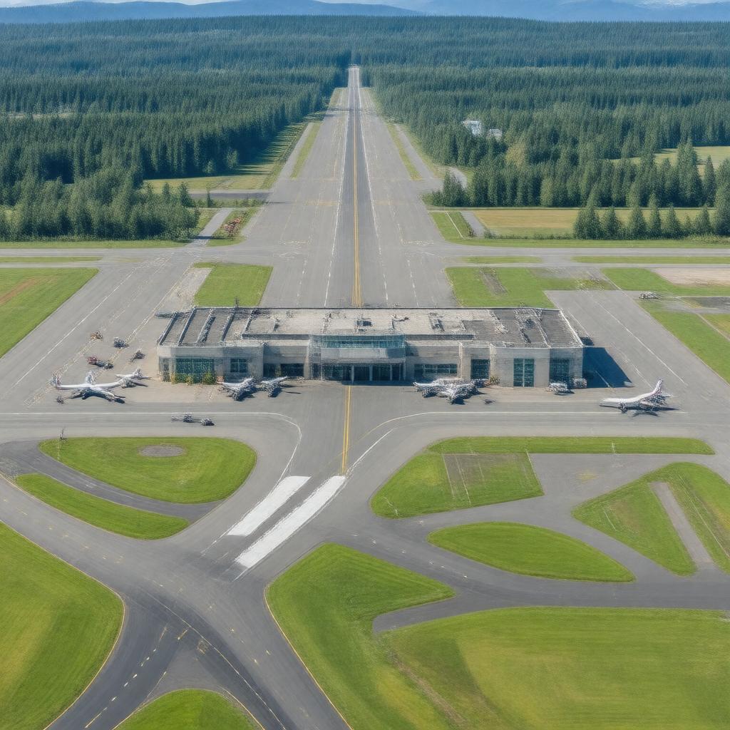 AI-created image of Bellingham International Airport