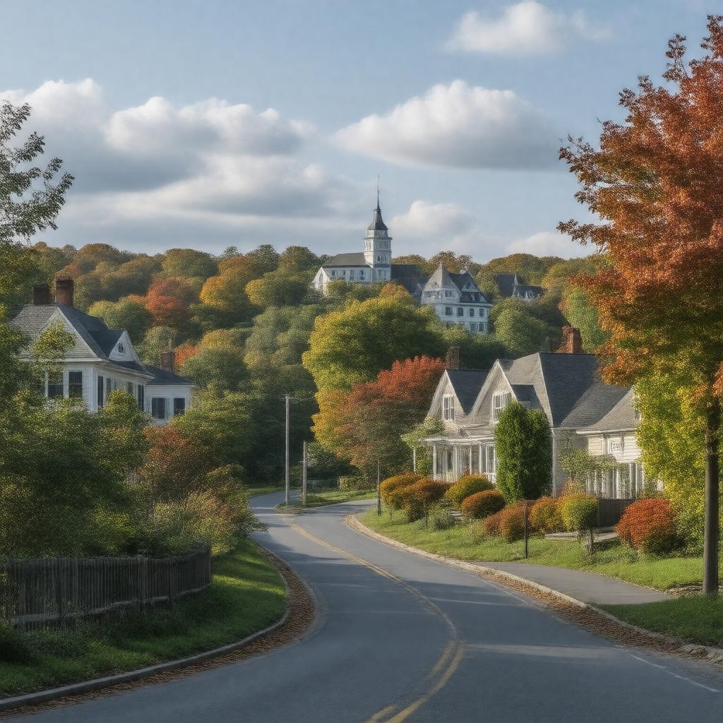 AI-created image of Belmont, Massachusetts, USA