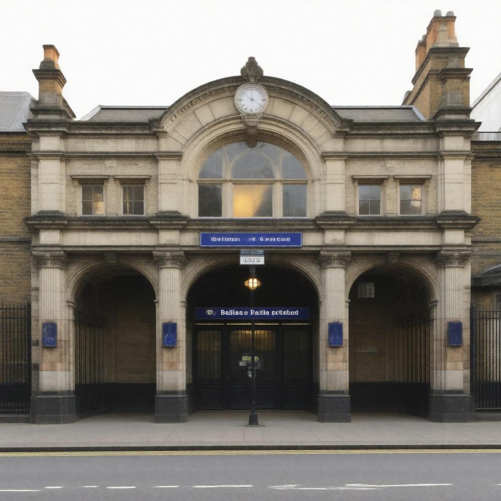 AI-created image of Belsize Park tube station