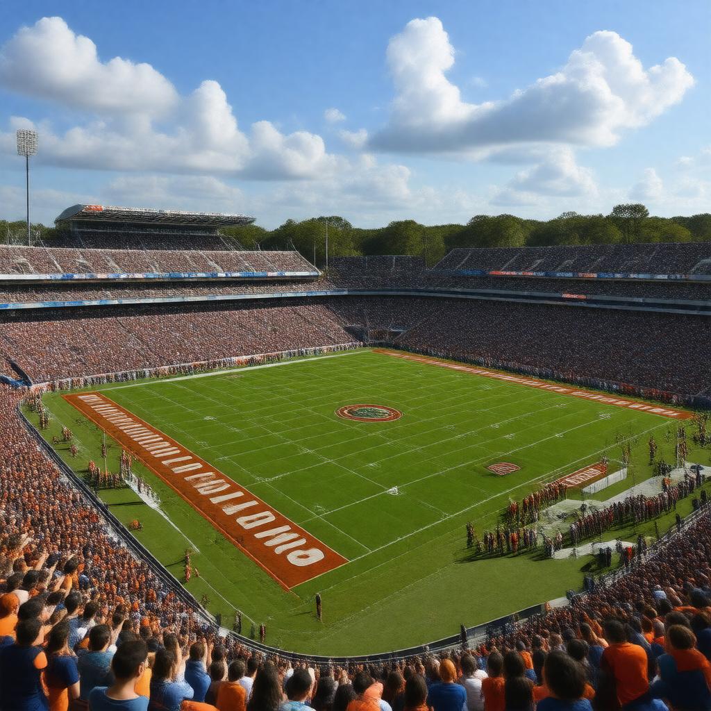 AI-created image of Ben Hill Griffin Stadium