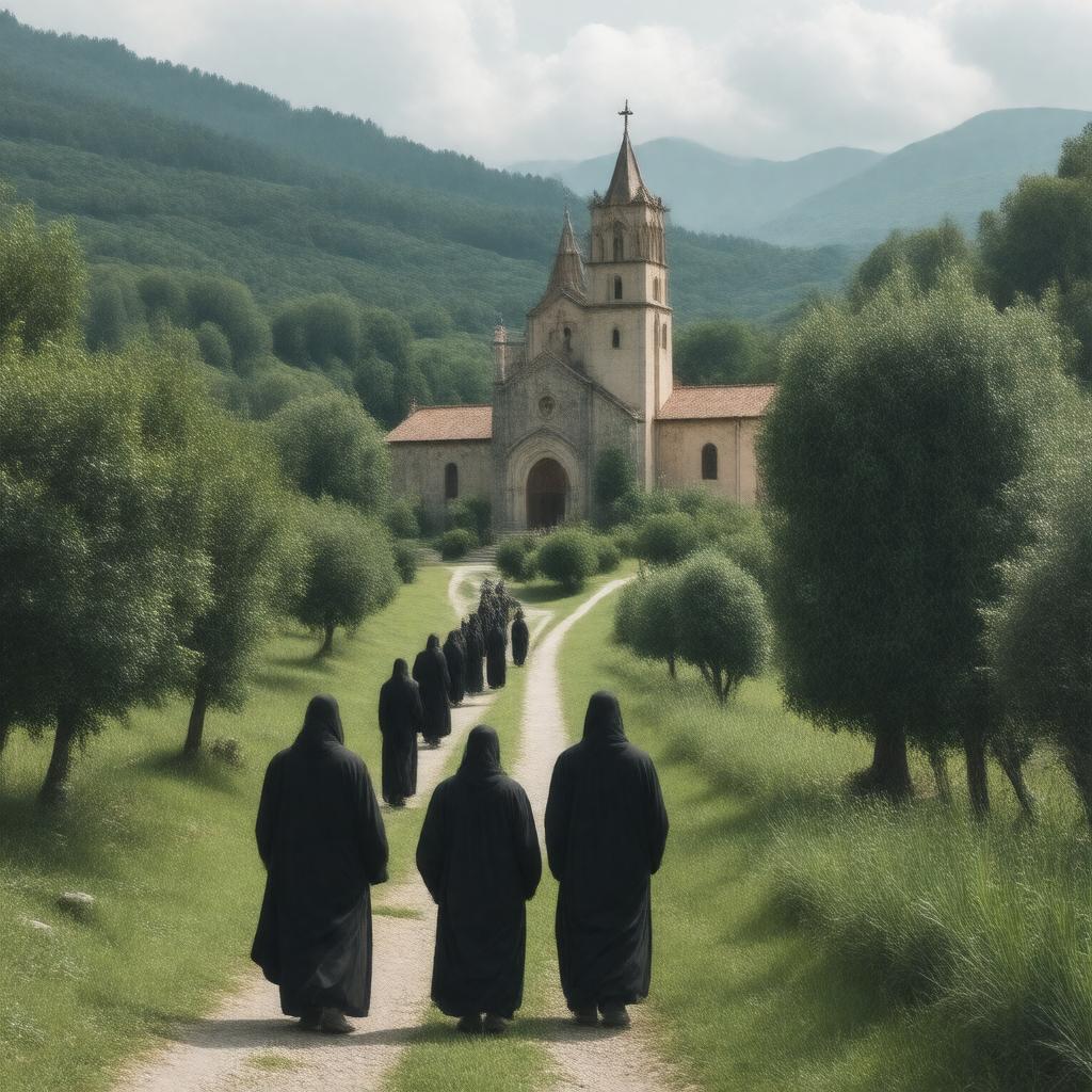 AI-created image of Benedictines
