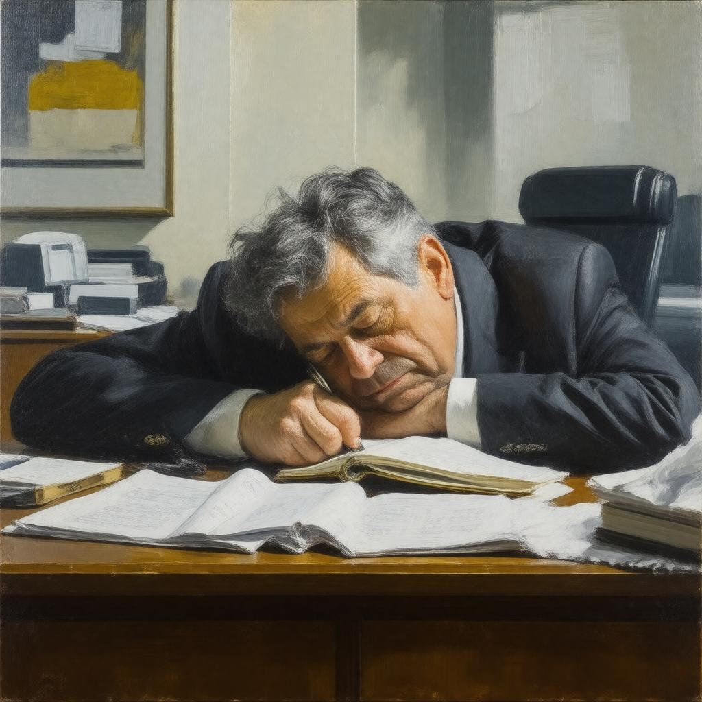 Click to view larger image AI-created image of Benefits Supervisor Sleeping