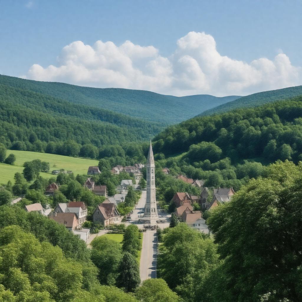 AI-created image of Bennington, Vermont, United States