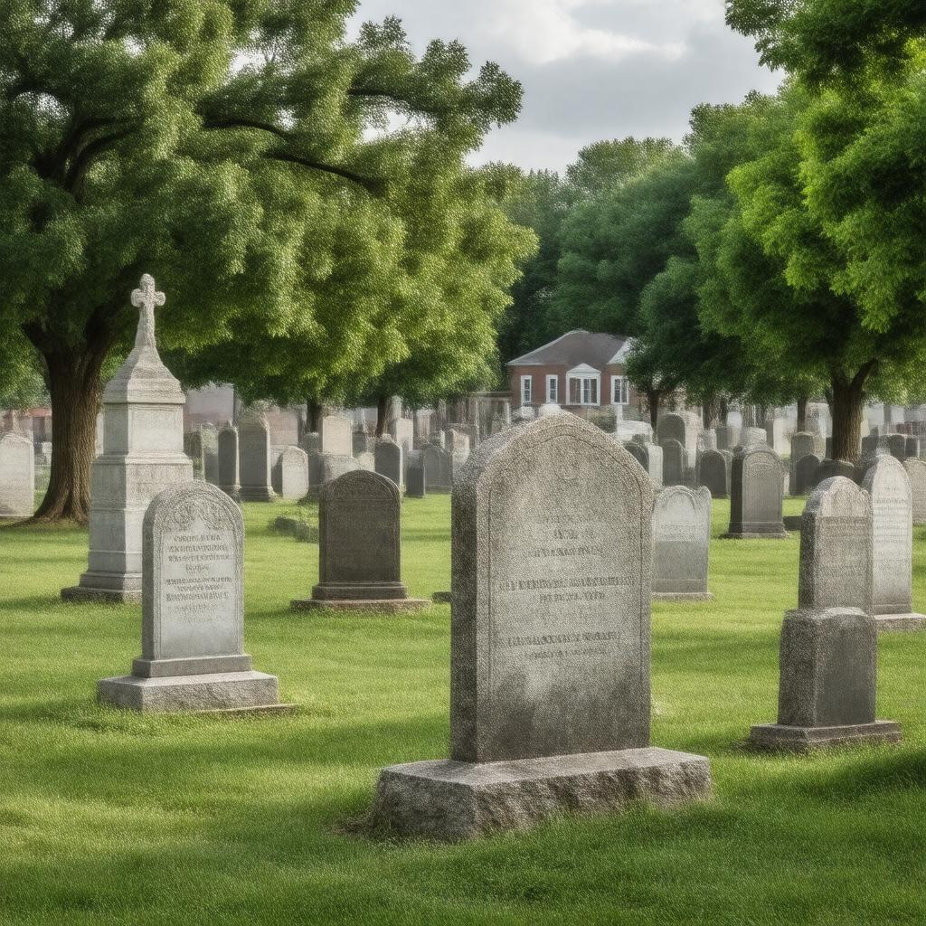 AI-created image of Bentonville Cemetery, Bentonville, Arkansas