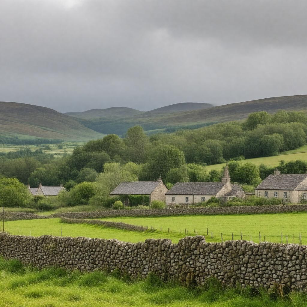 AI-created image of Benvie, Angus, Scotland