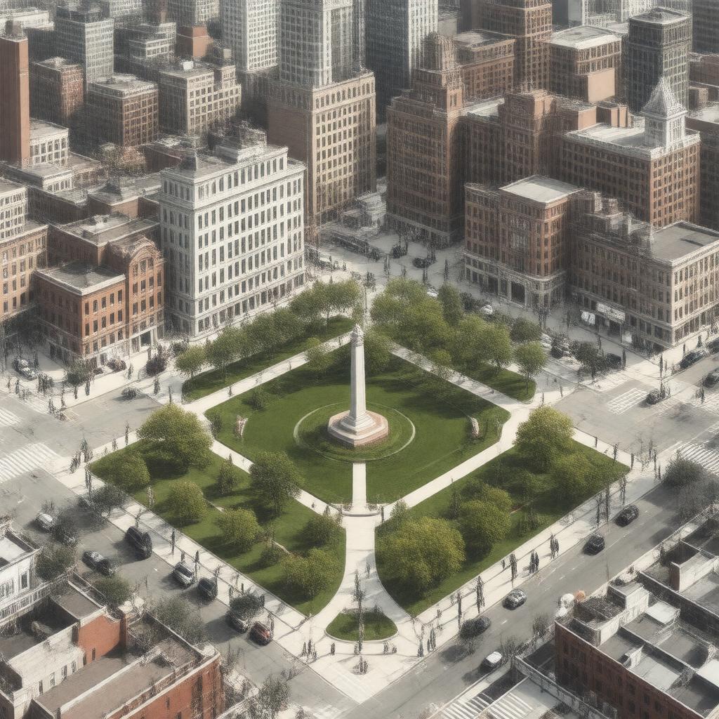 Click to view larger image AI-created image of Bergen Square