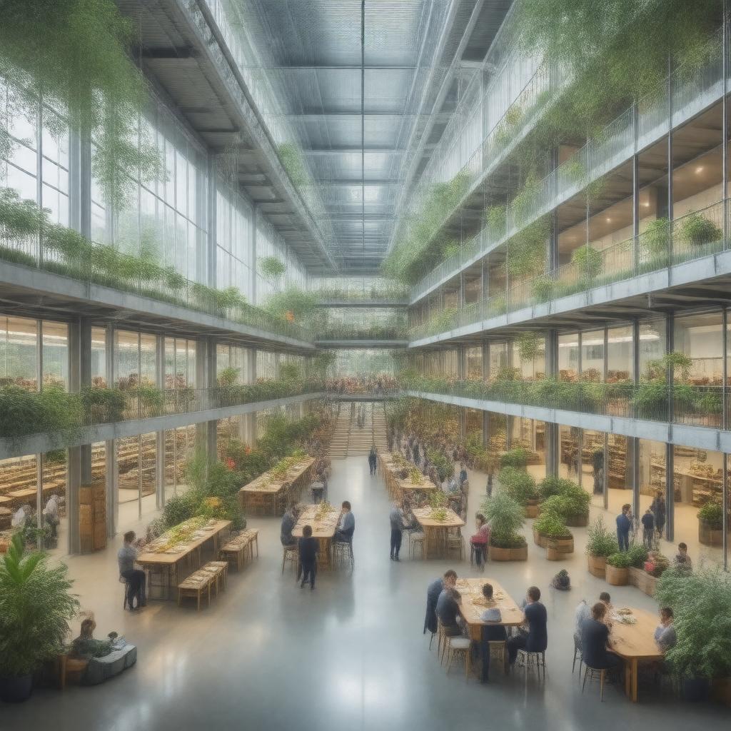 Click to view larger image AI-created image of Berkeley Food Institute