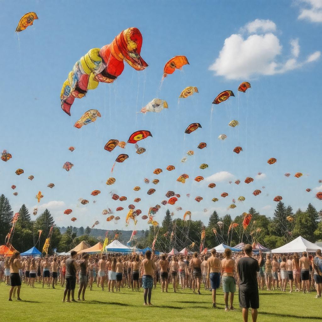 Click to view larger image AI-created image of Berkeley Kite Festival