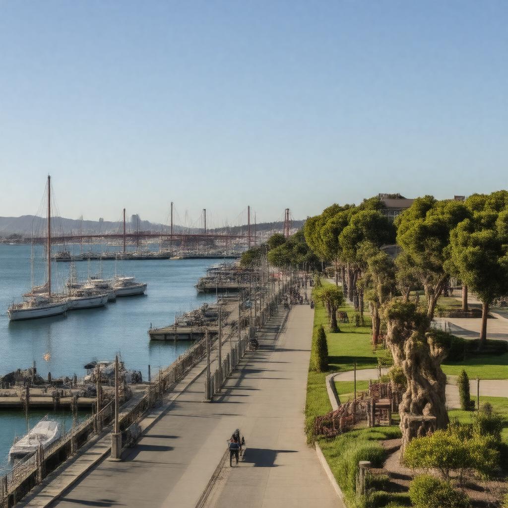 AI-created image of Berkeley Marina