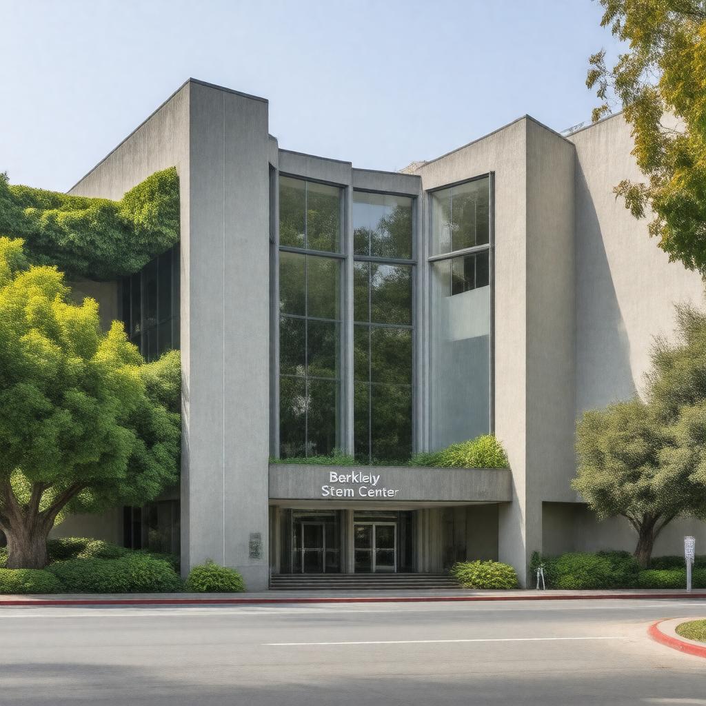 Click to view larger image AI-created image of Berkeley Stem Cell Center