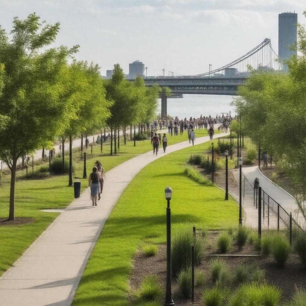 AI-created image of Berkley Riverfront Park