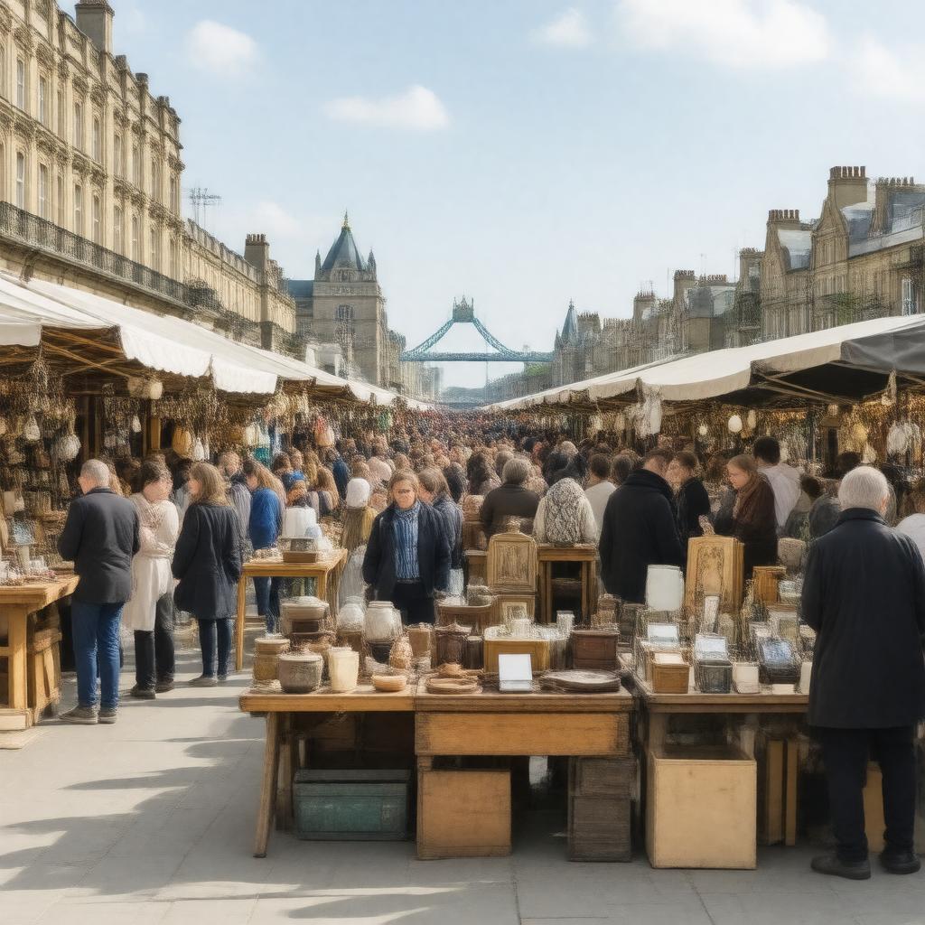 AI-created image of Bermondsey Antiques Market
