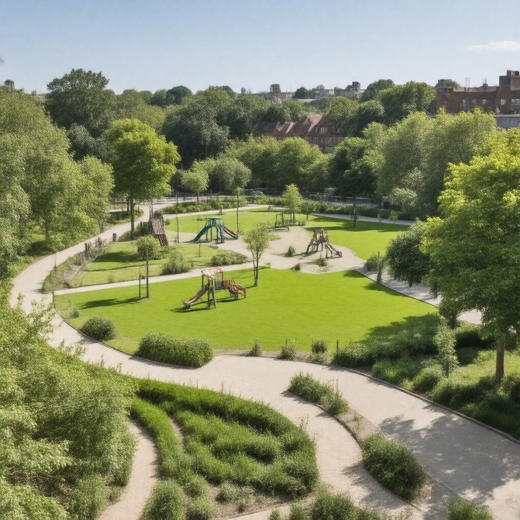 AI-created image of Bermondsey Spa Gardens
