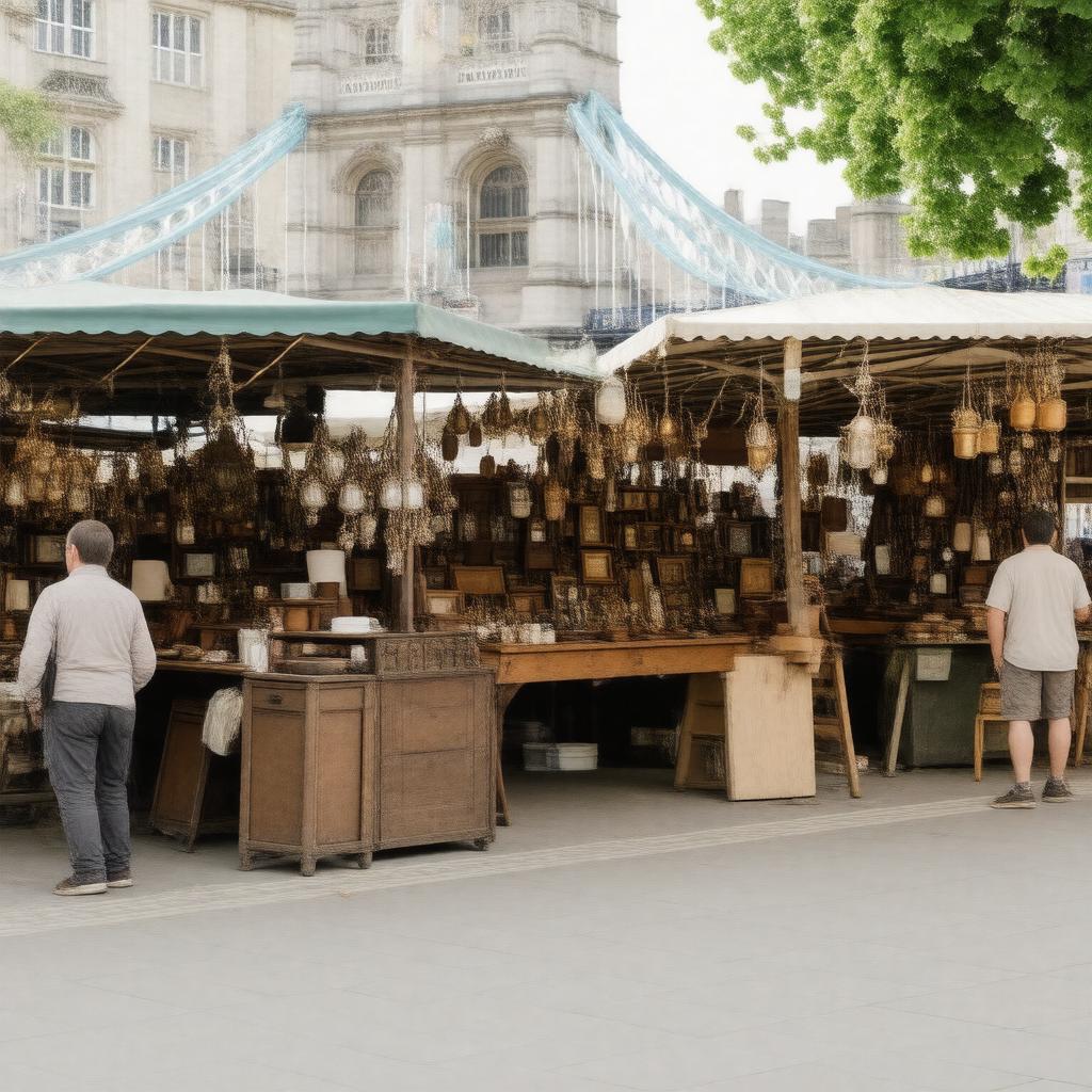 AI-created image of Bermondsey Square Antiques Market