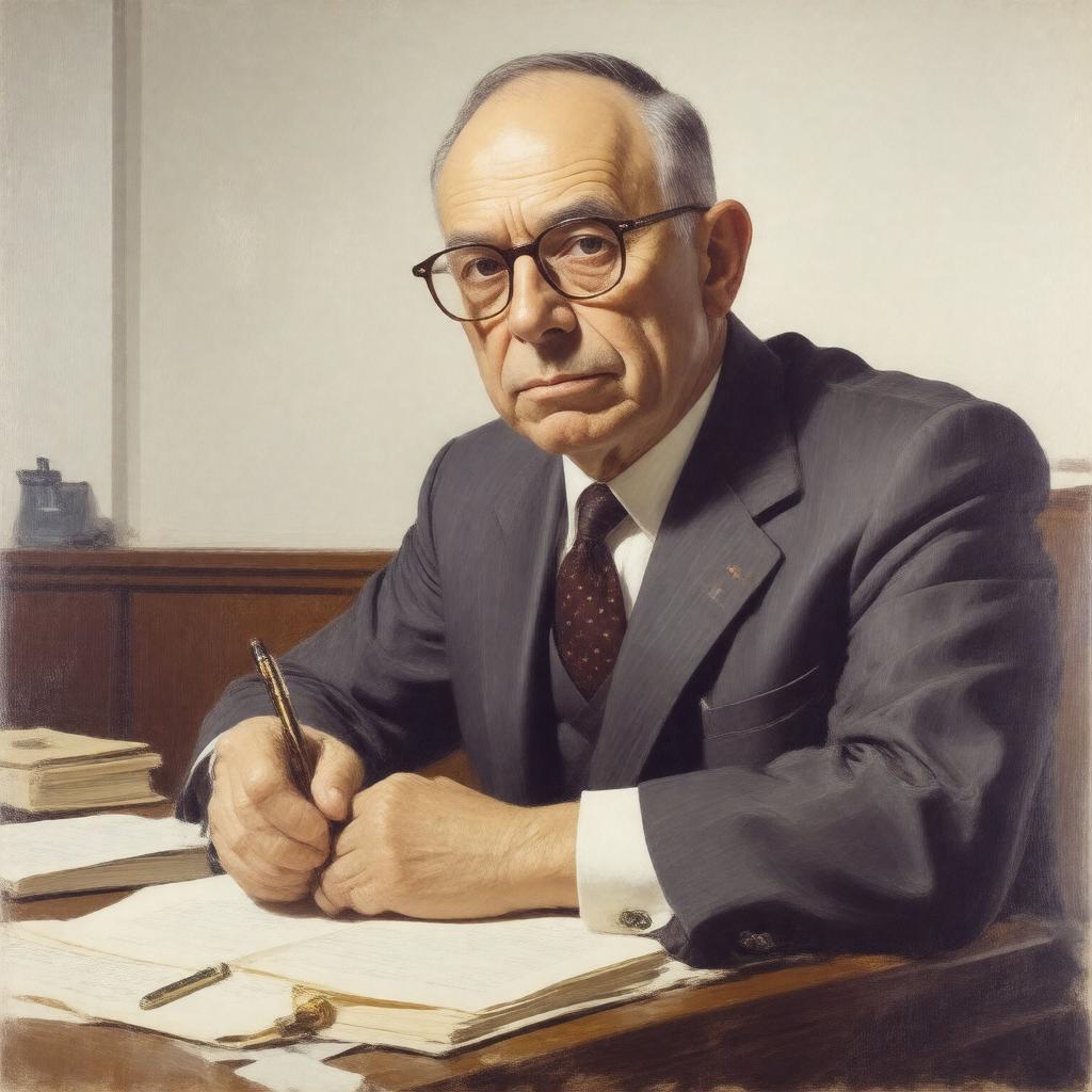 AI-created image of Bernard Malamud