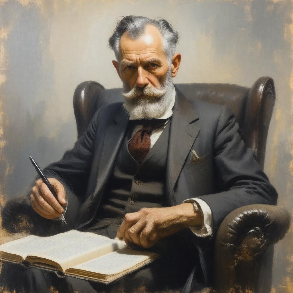 AI-created image of Bernard Shaw