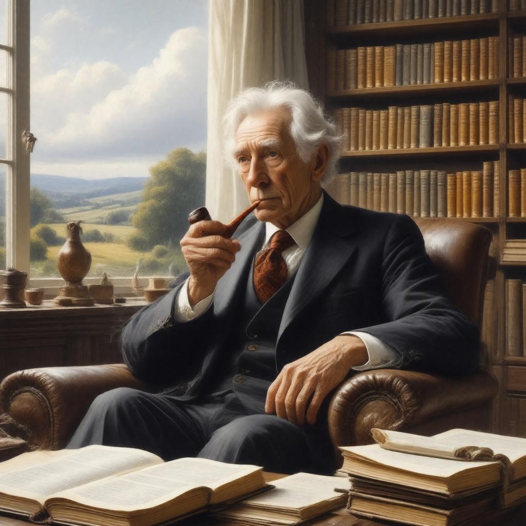 AI-created image of Bertrand Russell