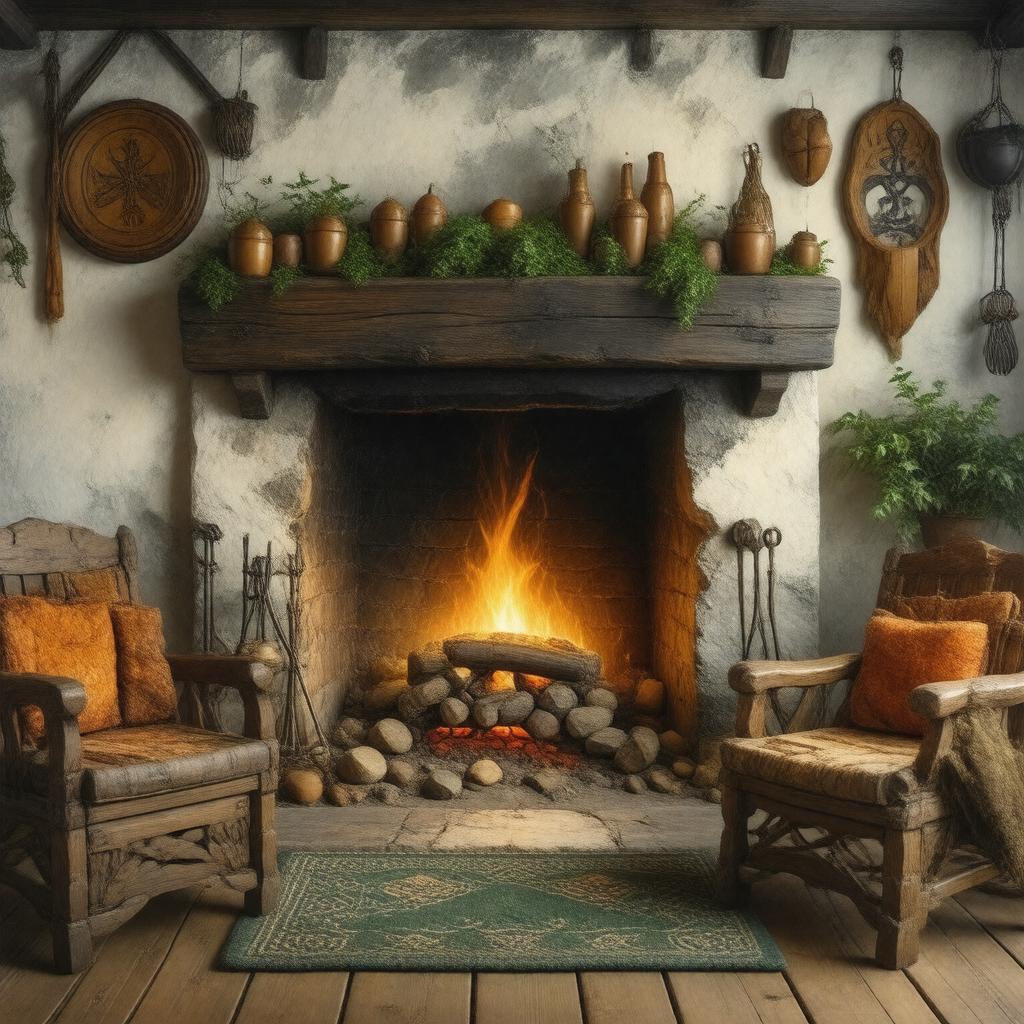 Click to view larger image AI-created image of Beside the Fire