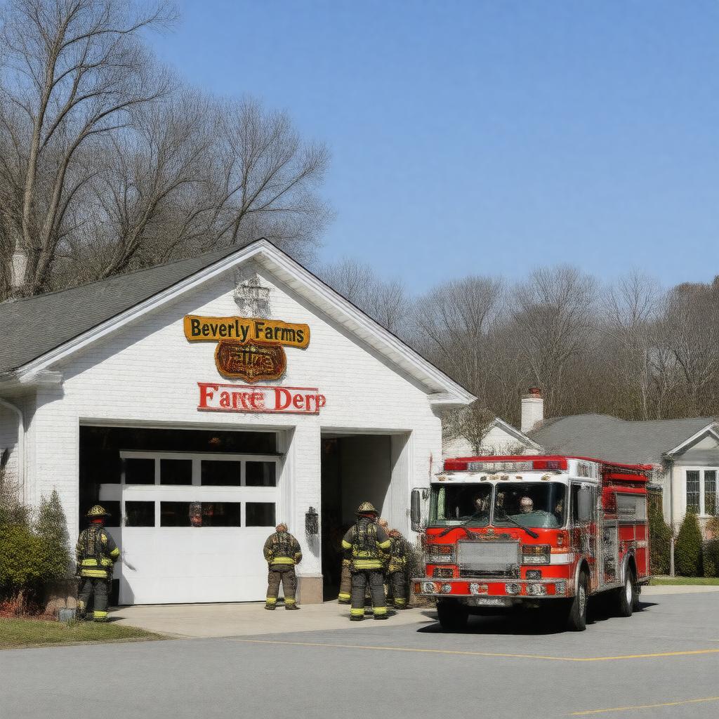 Click to view larger image AI-created image of Beverly Farms Fire Department