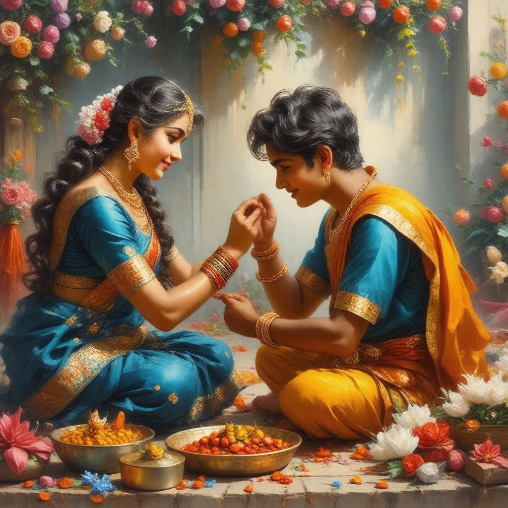 Click to view larger image AI-created image of Bhai Dooj