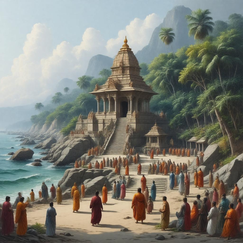 Click to view larger image AI-created image of Bhalka Tirth