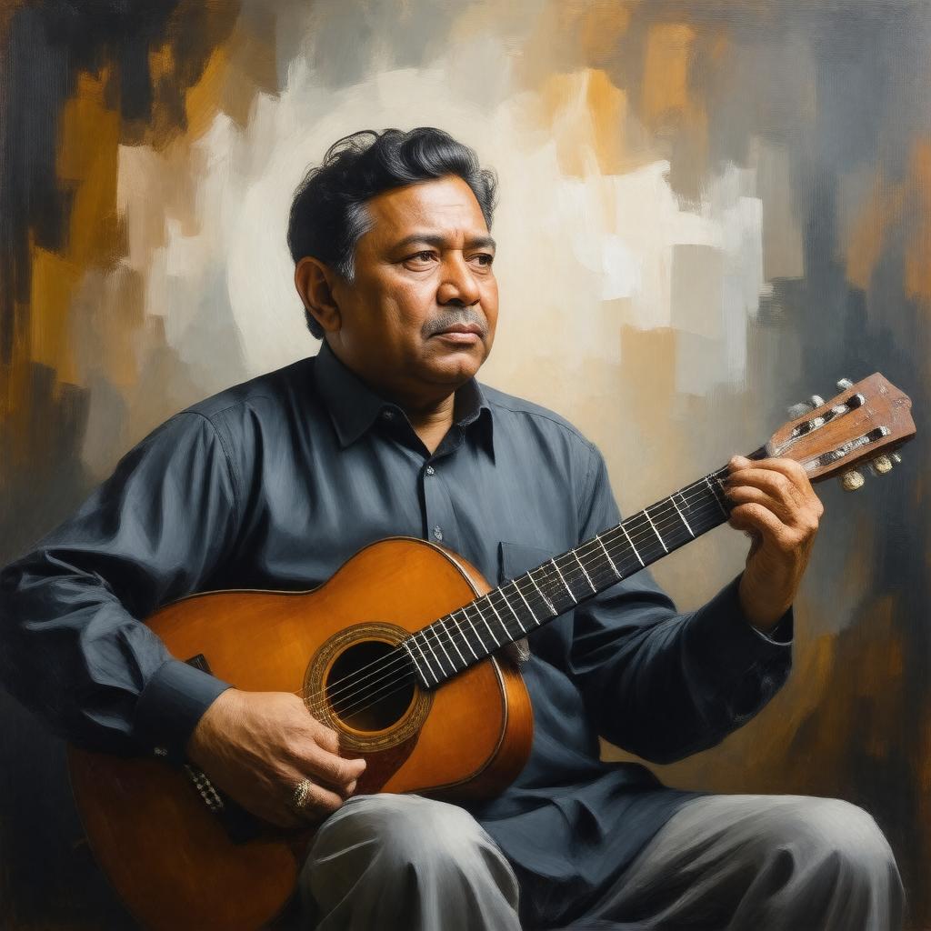 AI-created image of Bhupen Hazarika