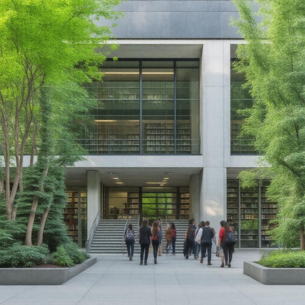 Click to view larger image AI-created image of Bibliothèque HEC Montréal