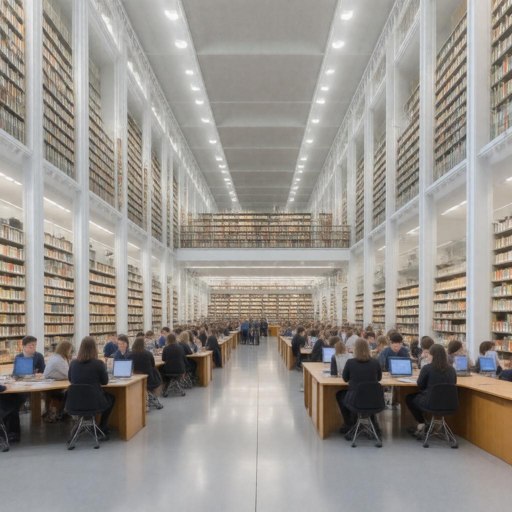 Click to view larger image AI-created image of Bibliothèque de Polytechnique Montréal