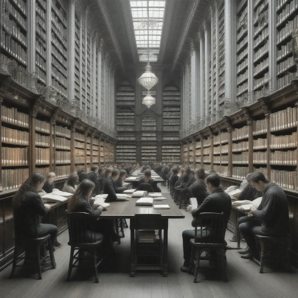 Click to view larger image AI-created image of Bibliothèque de musique