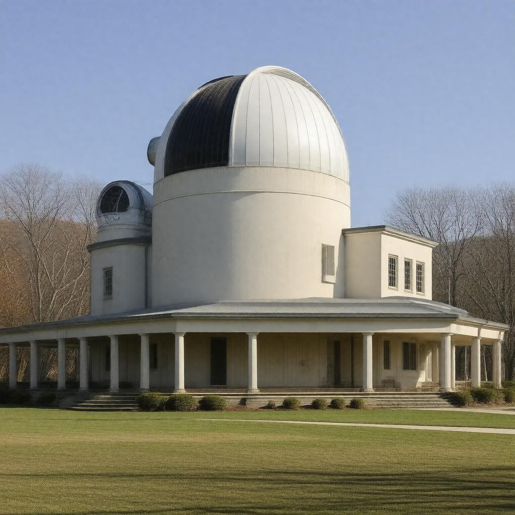 Click to view larger image AI-created image of Bicentennial Hall Observatory